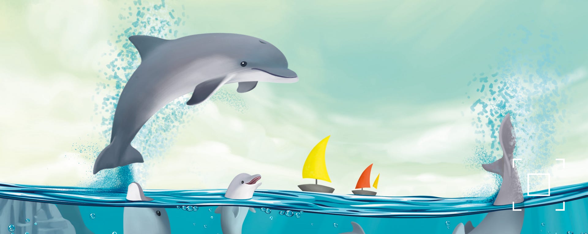 Magnetic Travel Game with dolphins on transparent puzzle pieces.