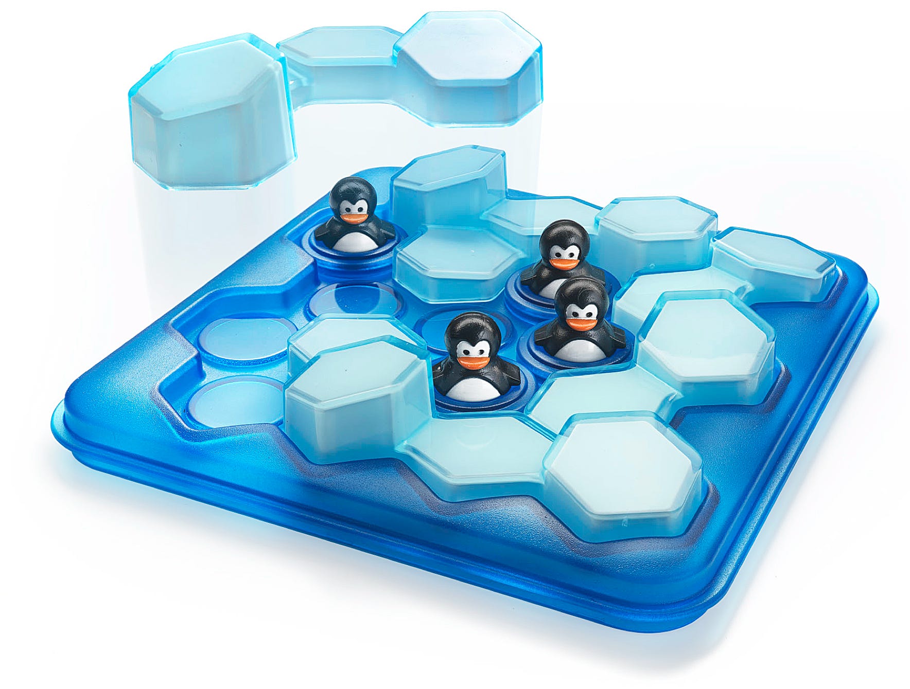 Game with penguins and ice puzzle pieces