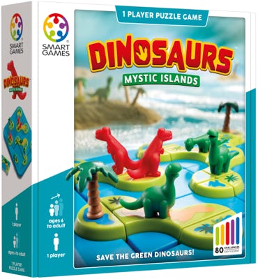 Logic Puzzle I designed for SmartGames, including dinos and 80 challenges.